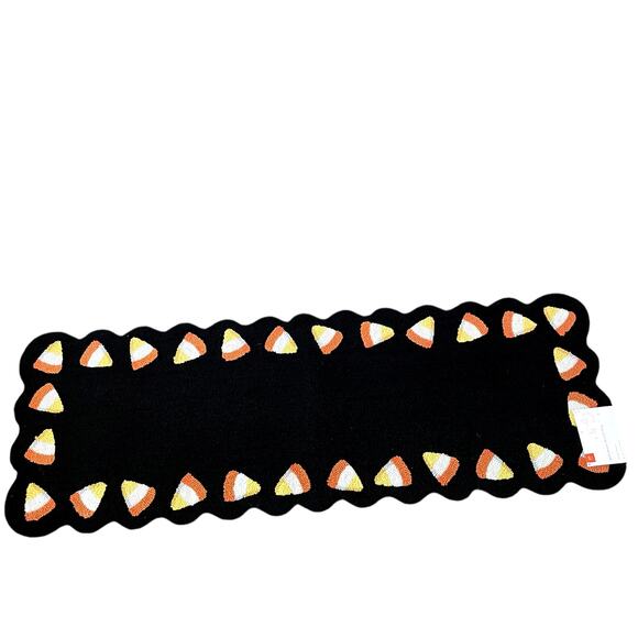 LOLOI Halloween Candy Corn Hooked Accent Rug 20x60 Scalloped Home Decor New - Picture 8 of 13
